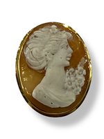 Spilla Mandile 1922 Donna Cammei  in Oro Conchiglia 1MSPC1 - 1MSPC1